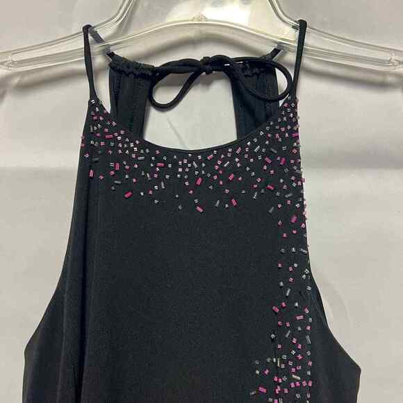 Zum Zum by Niki Livas Beaded High Neck Maxi Dress Womens XS Wedding Guest Formal - Picture 4 of 12